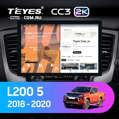 Штатная магнитола Teyes CC3 2K 6/128 Mitsubishi L200 5 (2018-2020) F2 (13")