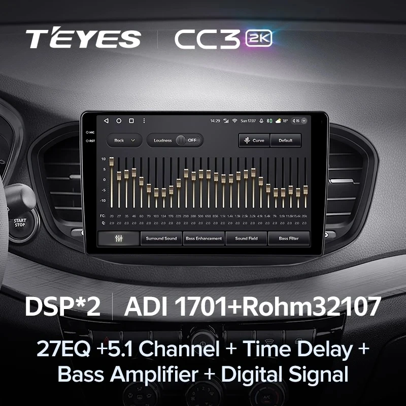 Штатная магнитола Teyes CC3 2K 4/32 Lada Vesta (2023-2026) F2 Тип-B