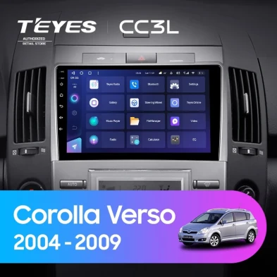 Штатная магнитола Teyes CC3L 4/32 Toyota Corolla Verso AR10 (2004-2009) F2