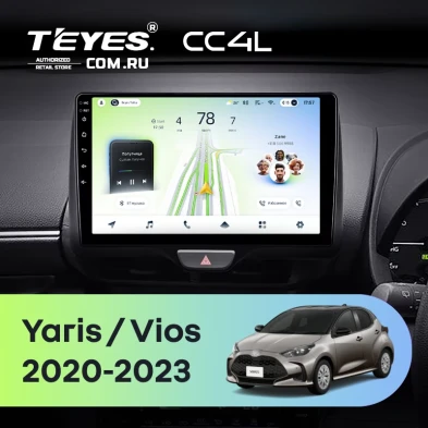 Штатная магнитола Teyes CC4L 6/64 Toyota Yaris (2020-2023) Правый руль