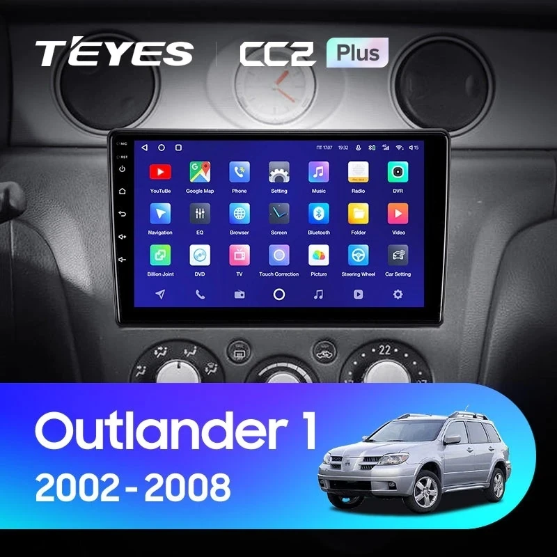 Штатная магнитола Teyes CC2 Plus 4/32 Mitsubishi Outlander 1 (2002-2008) F2