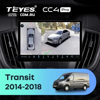 Штатная магнитола Teyes CC4 Pro 360 12/256 Ford Transit Van L3H2 (2014-2018) (11")