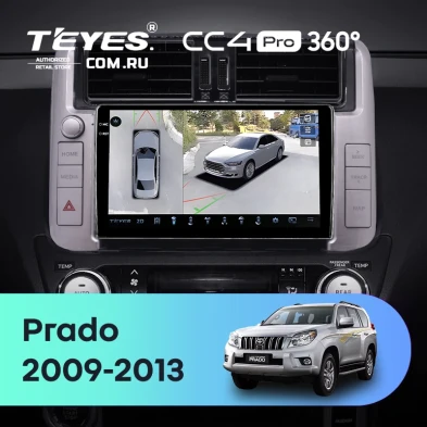 Штатная магнитола Teyes CC4 Pro 360 8/128 Toyota Land Cruiser Prado 150 (2009-2013) F2 Тип-C