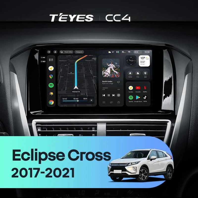 Штатная магнитола Teyes CC4 8/128 Mitsubishi Eclipse Cross 1 (2017-2021) F1