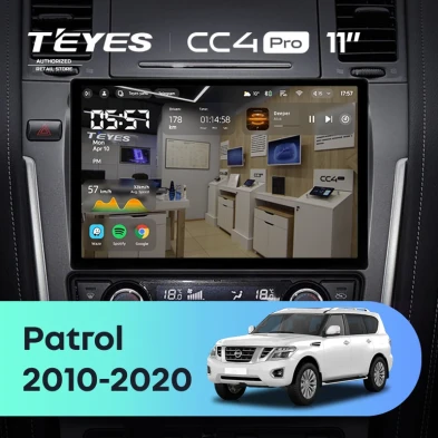 Штатная магнитола Teyes CC4 Pro 12/256 Nissan Patrol Y62 (2010-2020) F2 (11")
