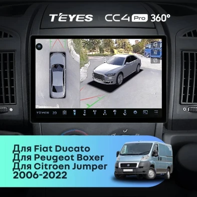 Штатная магнитола Teyes CC4 Pro 360 12/256 Citroen Jumper 2 (2006-2022) (13")