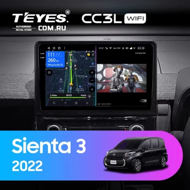 Штатная магнитола Teyes CC3L WiFi 2/32 Toyota Sienta 3 (2022-2023)