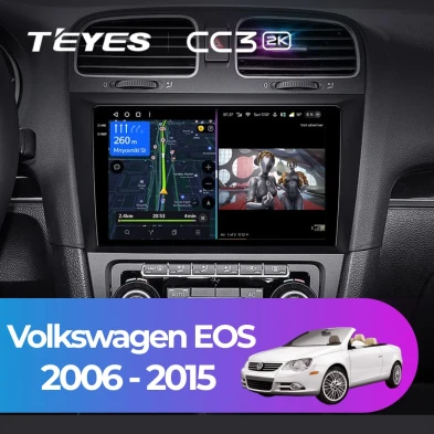 Штатная магнитола Teyes CC3 2K 360 6/128 Volkswagen EOS (2006-2015)