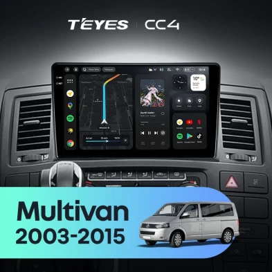 Штатная магнитола Teyes CC4 6/64 Volkswagen Multivan T5 (2003-2015)