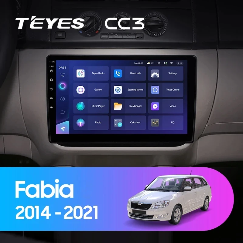 Штатная магнитола Teyes CC3 2K 4/64 Skoda Fabia (2014-2021)