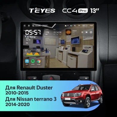Штатная магнитола Teyes CC4 Pro 12/256 Nissan Terrano (2014-2020) (13")