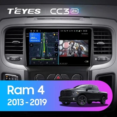 Штатная магнитола Teyes CC3 2K 4/64 Dodge Ram 4 DJ DS (2013-2019) F3