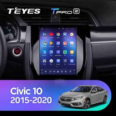 Штатная магнитола Tesla style Teyes TPRO 2 4/64 Honda Civic 10 FC FK (2015-2020)